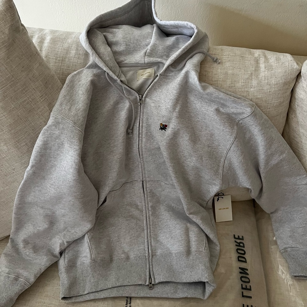 Aime Leon Dore Gray Zip up hoodie